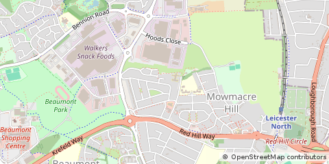 Map of Leicester, Leicestershire