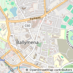 Map of Ballymena, County Antrim