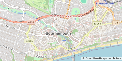 Map of Bournemouth, Dorset