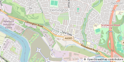 Map of Newcastle Upon Tyne, Tyne and Wear