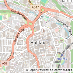 Map of Halifax, West Yorkshire