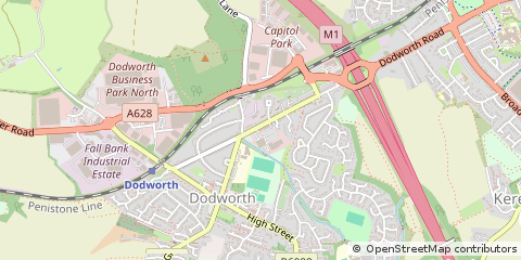 Map of Barnsley, South Yorkshire