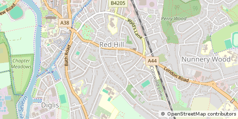 Map of Worcester