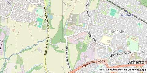 Map of Manchester, Lancashire