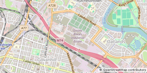 Map of Glasgow, Lanarkshire