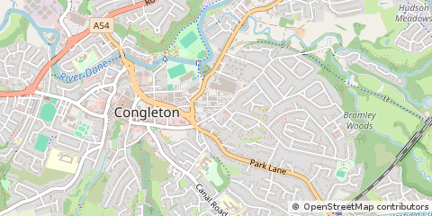 Map of Congleton, Cheshire