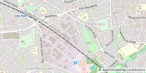 Map of Kitts Green, Birmingham