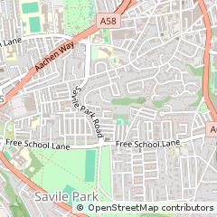 Map of Halifax, West Yorkshire