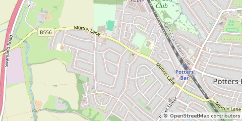 Map of Potters BAR, Hertfordshire