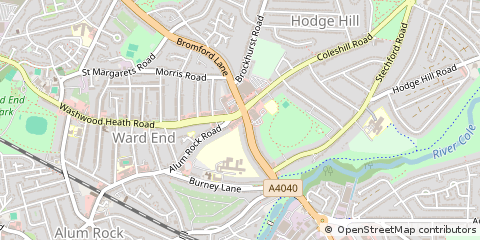 Map of Birmingham, West Midlands