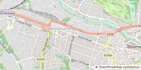 Map of Bournemouth, Dorset