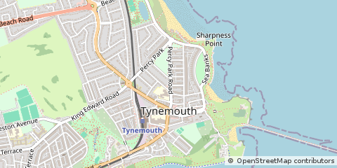 Map of North Shields, Tyne and Wear