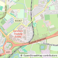 Map of Farnham, Surrey