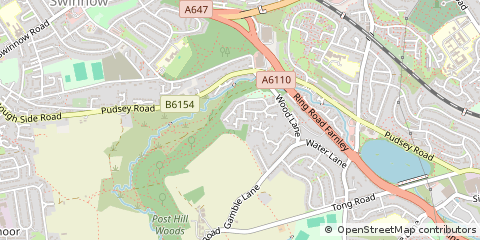 Map of Leeds, West Yorkshire