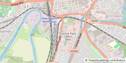 Map of Warrington, Cheshire