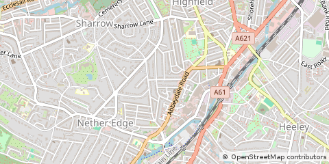 Map of Sheffield