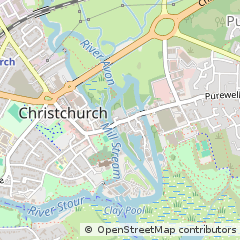 Map of Christchurch, Dorset
