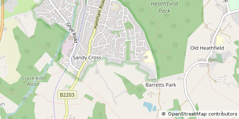 Map of Heathfield, East Sussex