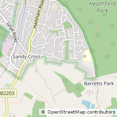 Map of Heathfield, East Sussex
