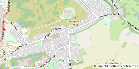 Map of Cannock, Staffordshire