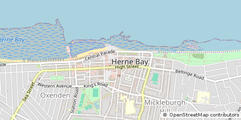 Map of Herne BAY, Kent