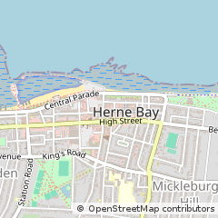 Map of Herne BAY, Kent