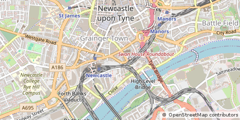 Map of Newcastle Upon Tyne