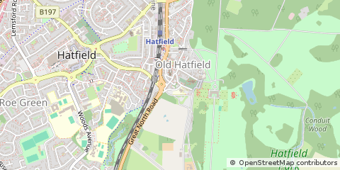 Map of Hatfield, Hertfordshire