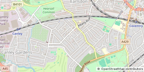 Map of Coventry, West Midlands