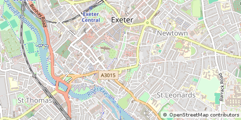 Map of Exeter, Devon