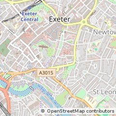 Map of Exeter, Devon