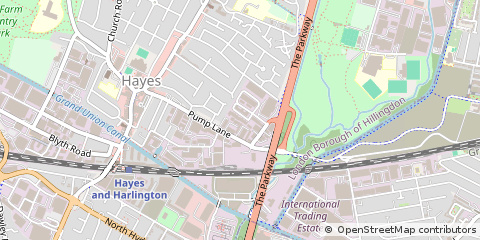 Map of Hayes, Middlesex