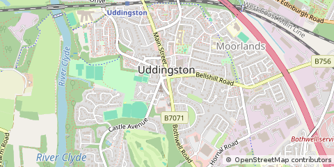 Map of Uddingston, Glasgow