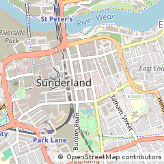 Map of Sunderland, Tyne & Wear