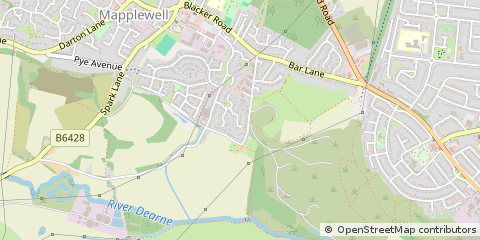 Map of Barnsley, South Yorkshire