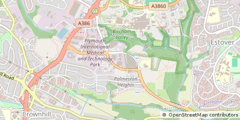 Map of Plymouth, Devon