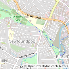 Map of Leicester, Leicestershire