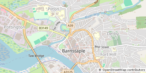 Map of Barnstaple, Devon