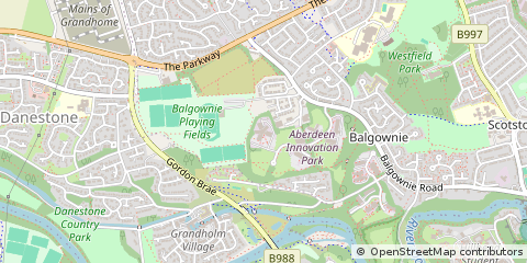 Map of Balgownie Road, Bridge of DON, Aberdeen