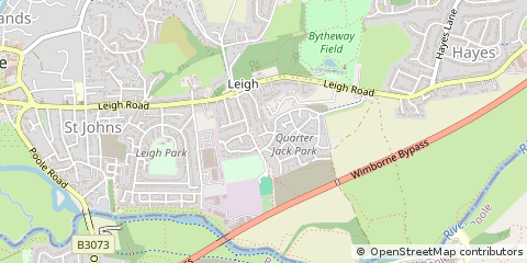 Map of Wimborne, Dorset