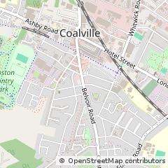 Map of Coalville, Leicestershire