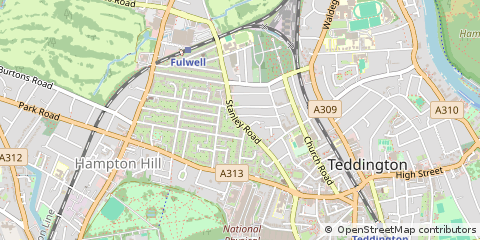 Map of Teddington, Middlesex