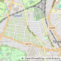 Map of Teddington, Middlesex