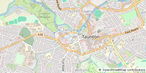 Map of Taunton, Somerset