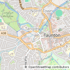 Map of Taunton, Somerset