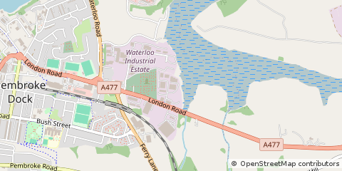 Map of Pembroke Dock, Pembrokeshire