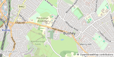 Map of Bushey, Herts