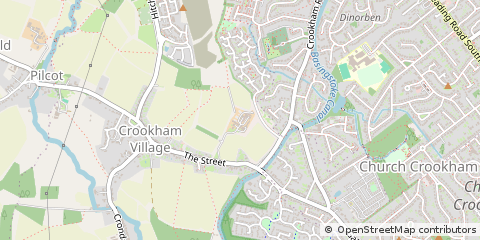 Map of Crookham Village, Hampshire