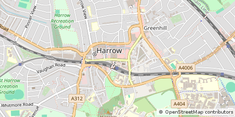 Map of Harrow, Middlesex