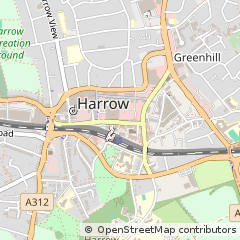 Map of Harrow, Middlesex